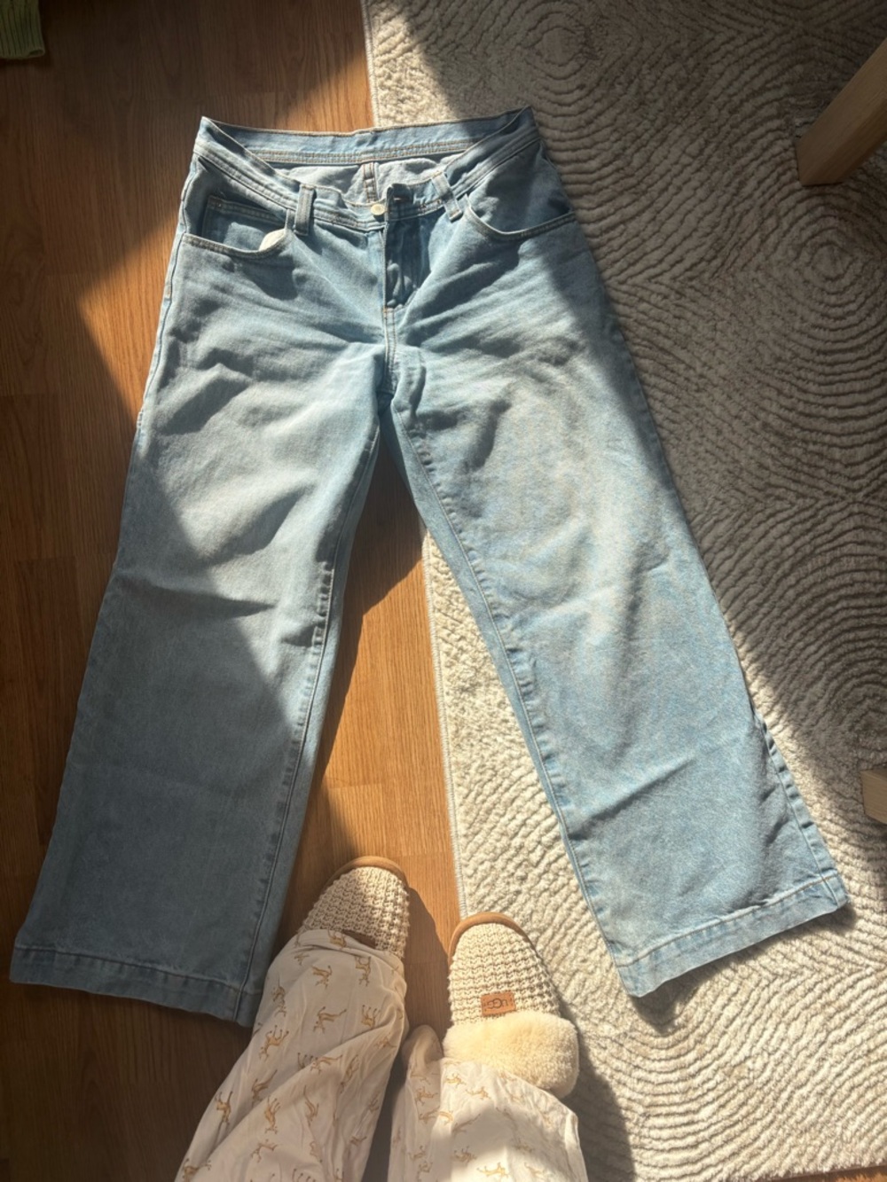 Brandy Melville Light Blue Wide Leg Jeans